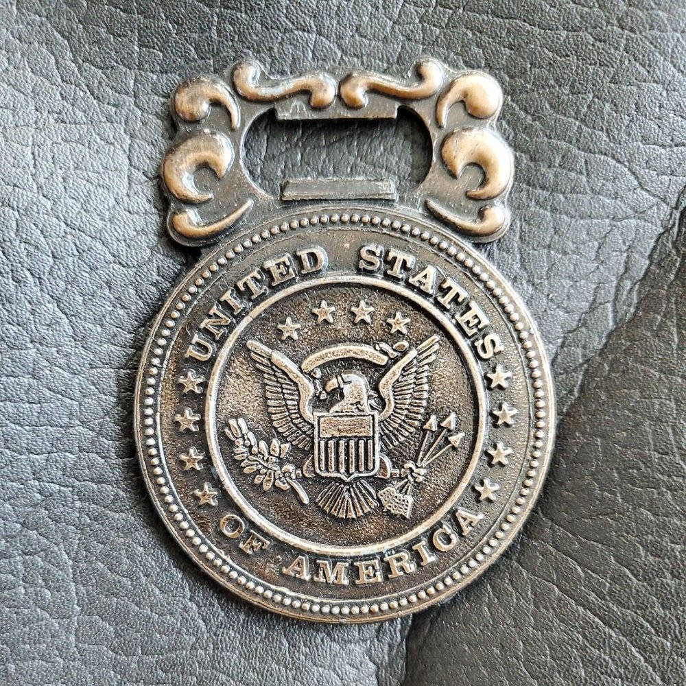 Vintage Texas United State Of America 3D Eagle Metal Bottle Opener Collectible